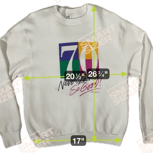 L Vintage 90's USA 70 Never Looked So‎ Good Sweatshirt Humor 70th Birthday - Picture 3 of 11